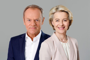 Donald Tusk i Ursula von der Leyen na Europejskim Kongresie Gospodarczym